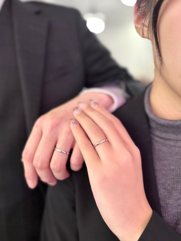 夜空に放つダイヤモンドの輝き ロイヤル・アッシャーマリッジリング/WRA066、WRB076