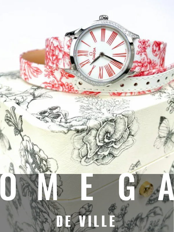 【新作】こだわりのミニサイズが登場🌸│OMEGA DE VILLE ミニトレゾア QUAETZ 26mm 428.17.26.60.04.003