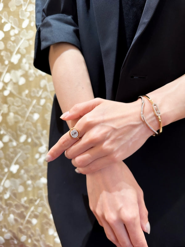 軽やかに重ね付けを楽しむ💛✨11134-YG/07534-YG/D1383