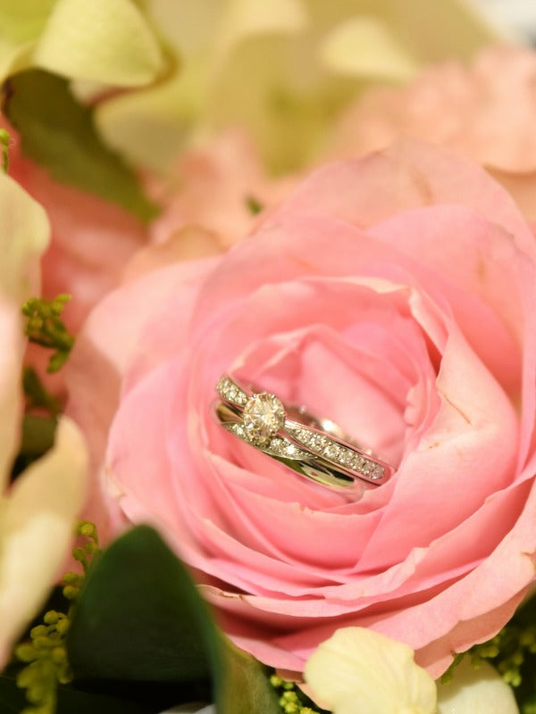 🌹〜サプライズプロポーズの素敵な演出のご提案〜🌹 ロイヤル・アッシャー エンゲージメントリング・マリッジリング/ERA815、WRA065、WRB075