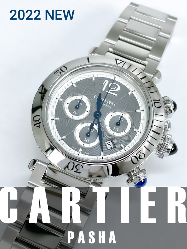 2022年新作✨パシャ クロノグラフ グレーダイヤル♦/パシャ ドゥ カルティエ WSPA0027