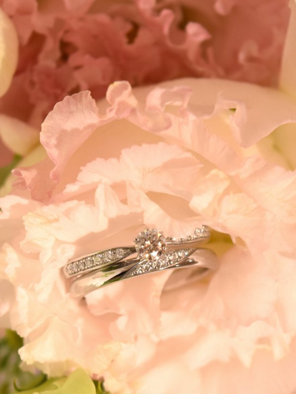 【ロイヤル・アッシャー👑ブライダルリング\💍おすすめの重ね着け💍/】 ロイヤル・アッシャーダイヤモンドリング/ERA815・WEB065・WRB076