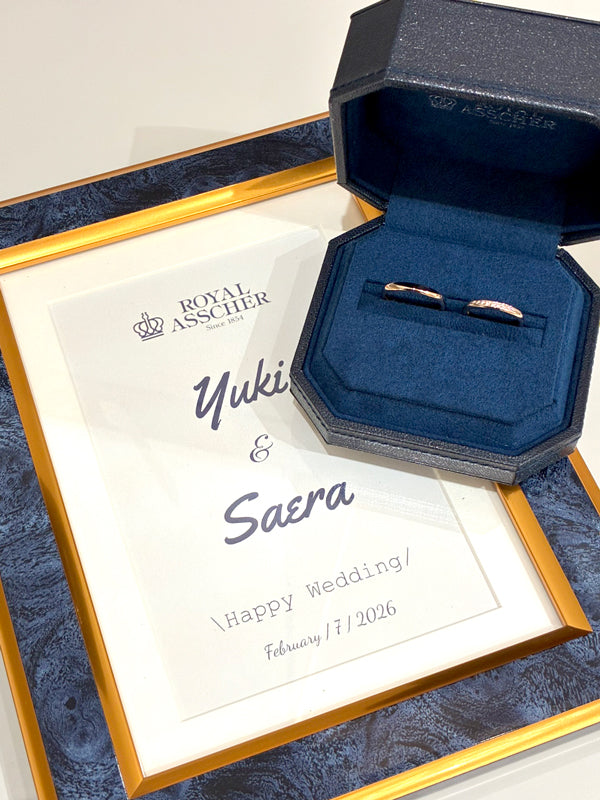Y様・S様 ロイヤル・アッシャー 結婚指輪 シリーズ:フロリアード お求めいただき誠にありがとうございます/WRI065/WRC075