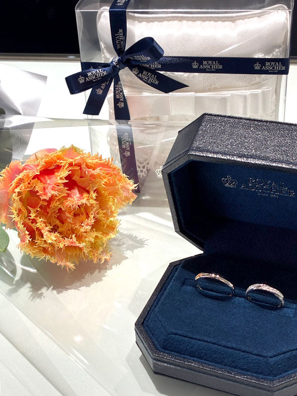 値下げ中　 ASSCHER プラチナリング　10号 K様・M様 ロイヤル・アッシャー 結婚指輪 シリーズ：ピュールプラチナ