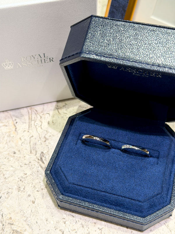 Y様・Y様 ROYAL ASSCHER マリッジリング お求めいただき誠いありがとうございます/WRB039/WRA029