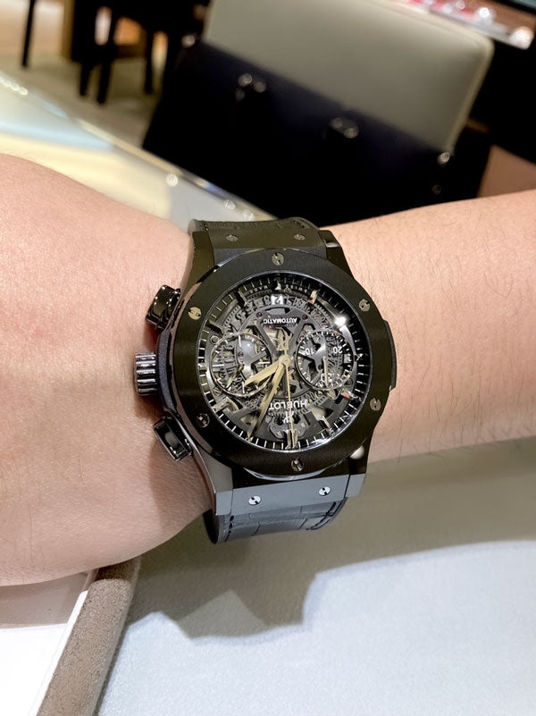 K様 ウブロ クラシック・フュージョン アエロ クロノグラフ ブラックマジック お求めいただき誠にありがとうございます/525.CM.0170.RX