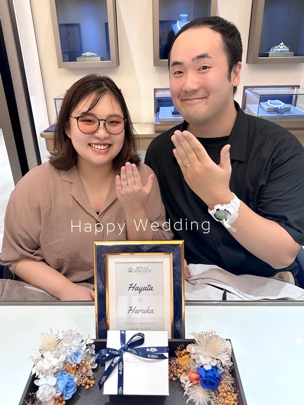 O様 ロイヤルアッシャー マリッジリング お求めいただき誠にありがとうございます/WRA027/WRB037