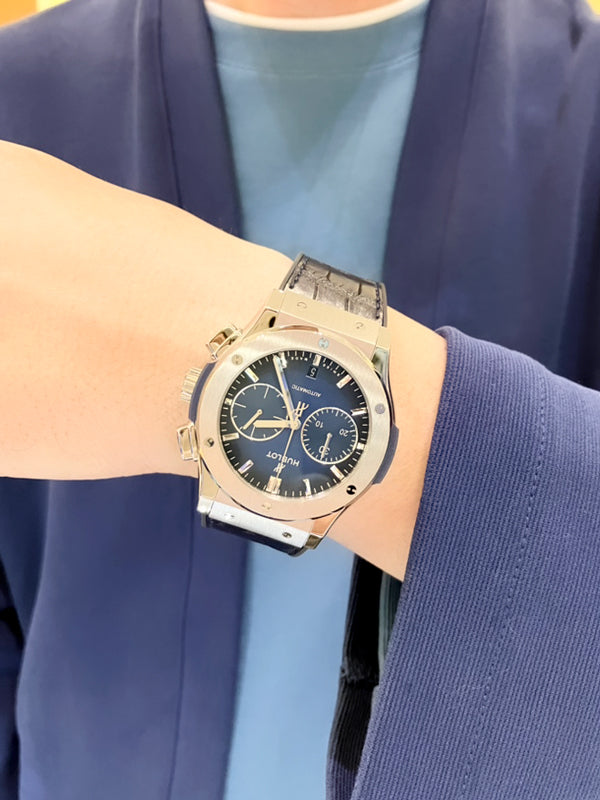 S様 ウブロ クラシック・フュージョン クロノグラフ チタニウム ディープブルー お求めいただき誠にありがとうございます/521.NX.6670.LR.JPN18