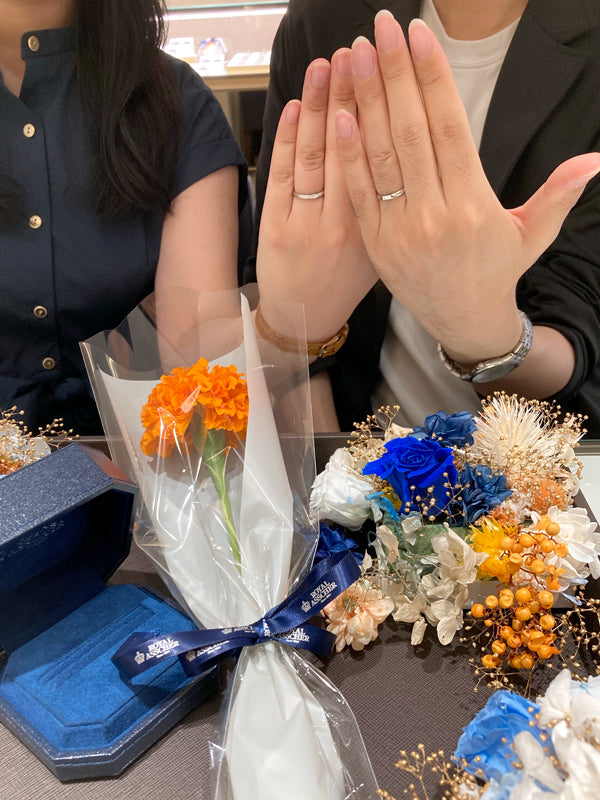 T様・F様 ロイヤルアッシャー マリッジリング お求めいただき誠にありがとうございます/WRA065/WRB075