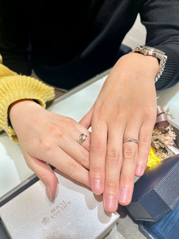 A様 ROYAL ASSCHER マリッジリング お求めいただき誠にありがとうございます/WRA902/WRB912