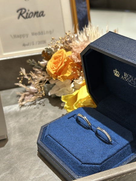 S様、O様 ロイヤルアッシャー ご結婚指輪 お求めいただき誠にありがとうございます/ WRA050・WRB060