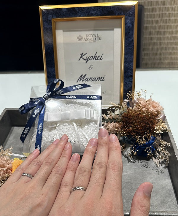 N様 ロイヤルアッシャー ご結婚指輪 ピュールプラチナ お求めいただき誠にありがとうございます/ WRA902•WRB911
