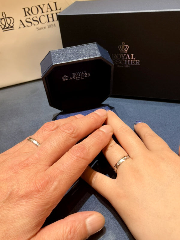 K様 ロイヤルアッシャー マリッジリング お求めいただき誠にありがとうございます/WRB033