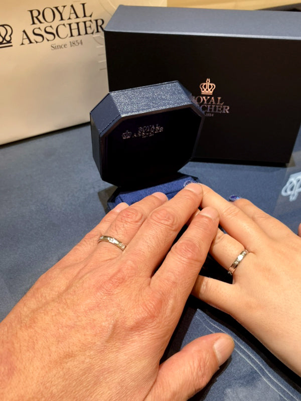 K様 ロイヤルアッシャー マリッジリング お求めいただき誠にありがとうございます/WRB033
