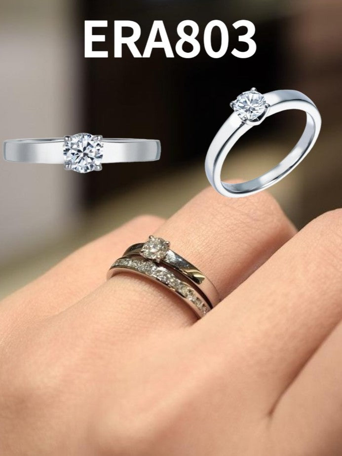 \幅の太い婚約指輪が欲しい!/一石の輝きを際立たせる”究極のソリテール婚約指輪”💎ロイヤル・アッシャー/ERA803