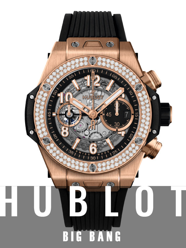 ムーブメントを魅せるHUBLOTの拘り│HUBLOT(ウブロ)ビッグ・バン ウニコ キングゴールド ダイヤモンド 品番:421.OX.1180.RX.1104