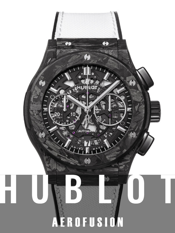 【日本限定】唯一無二のカーボン模様│HUBLOT(ウブロ) アエロ・フュージョン クロノグラフ フロステッドカーボン 品番:525.QK.0170.NR.JPN
