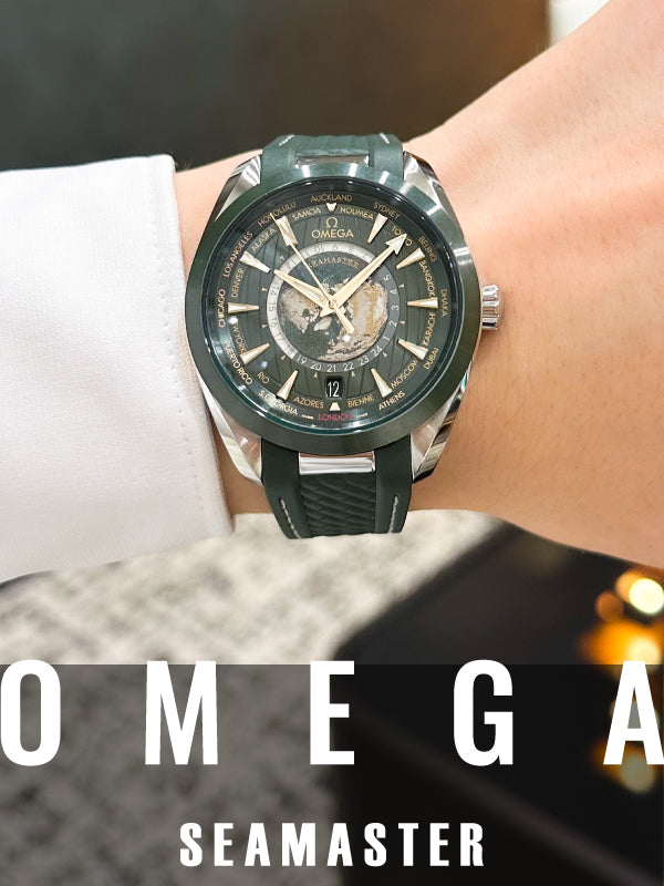 【オメガフェア開催!】大人の贅沢 地球を宿すアクアテラ/シーマスター アクアテラ ワールドタイマー 品番:220.32.43.22.10.001