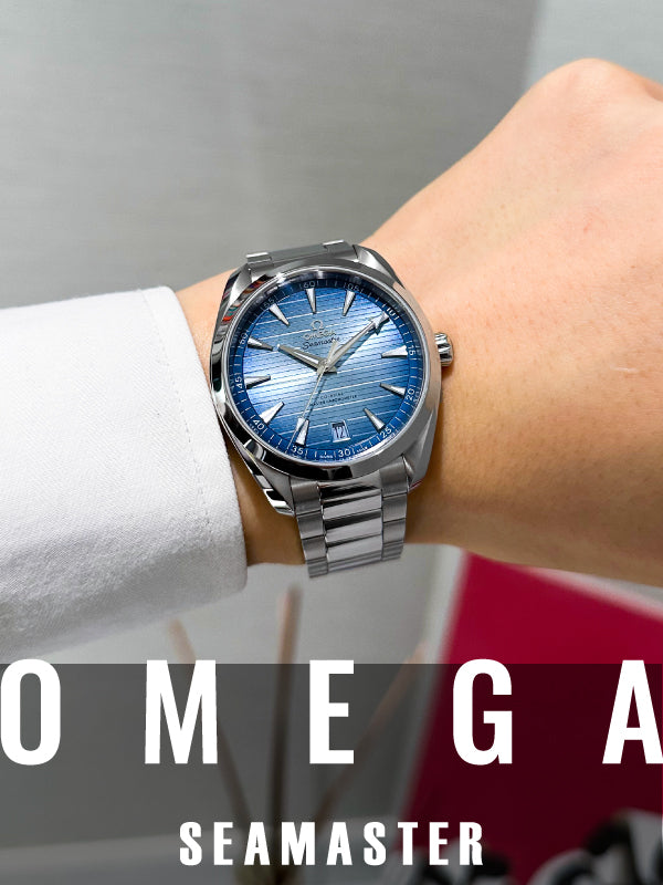 爽やかなサマーブルーカラーウォッチ✨/SEAMASTERAQUA TERRA 150M 220.10.41.21.03.005