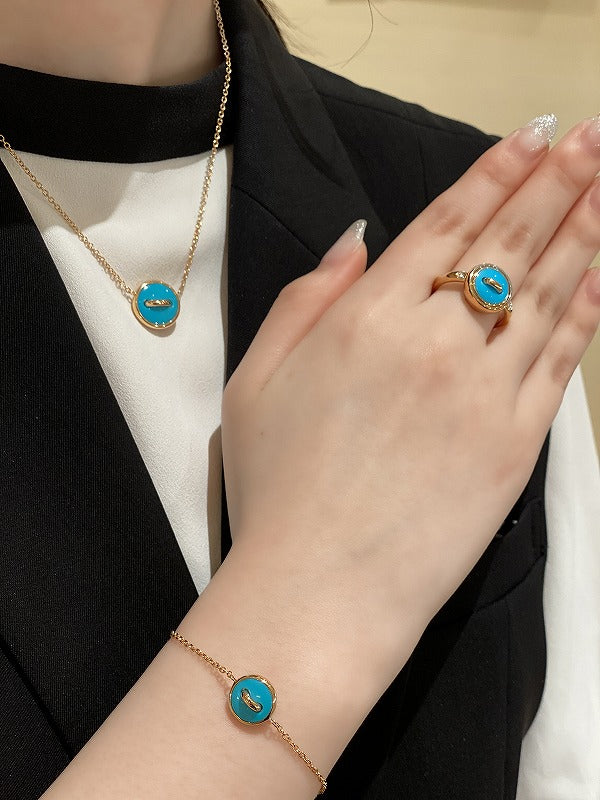 【2025新作】夏は鮮やかなブルーが映えるポメラートが可愛い♡/ポムポムドット ネックレス/リング/ブレスレット