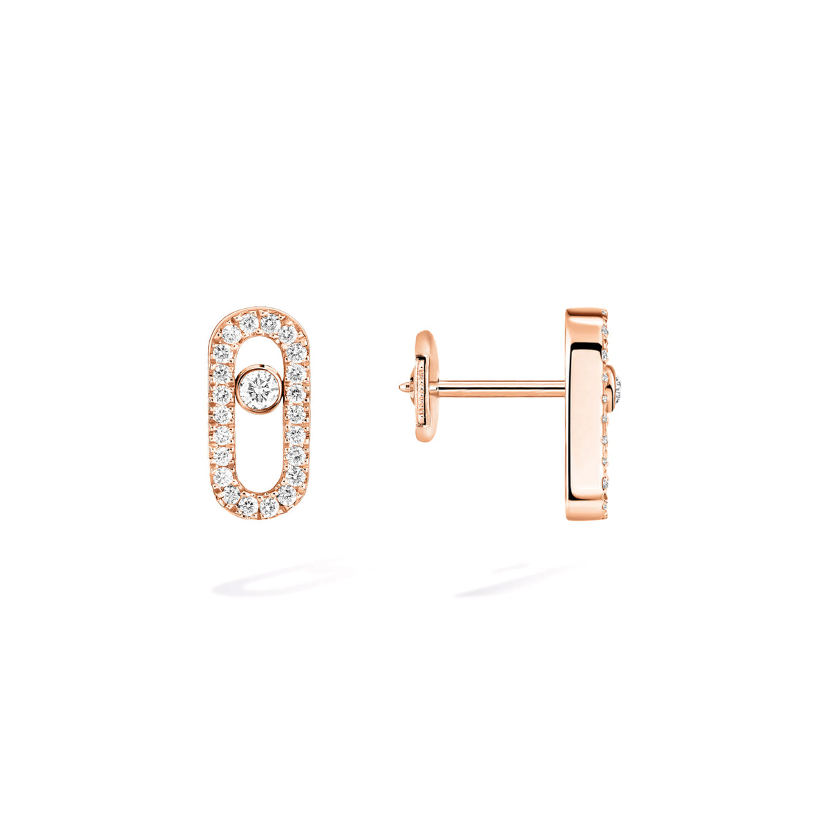 Move Uno pavé stud earrings<br><font size=1pt>ムーヴ ウノ パヴェ ピュス イヤリング</font>