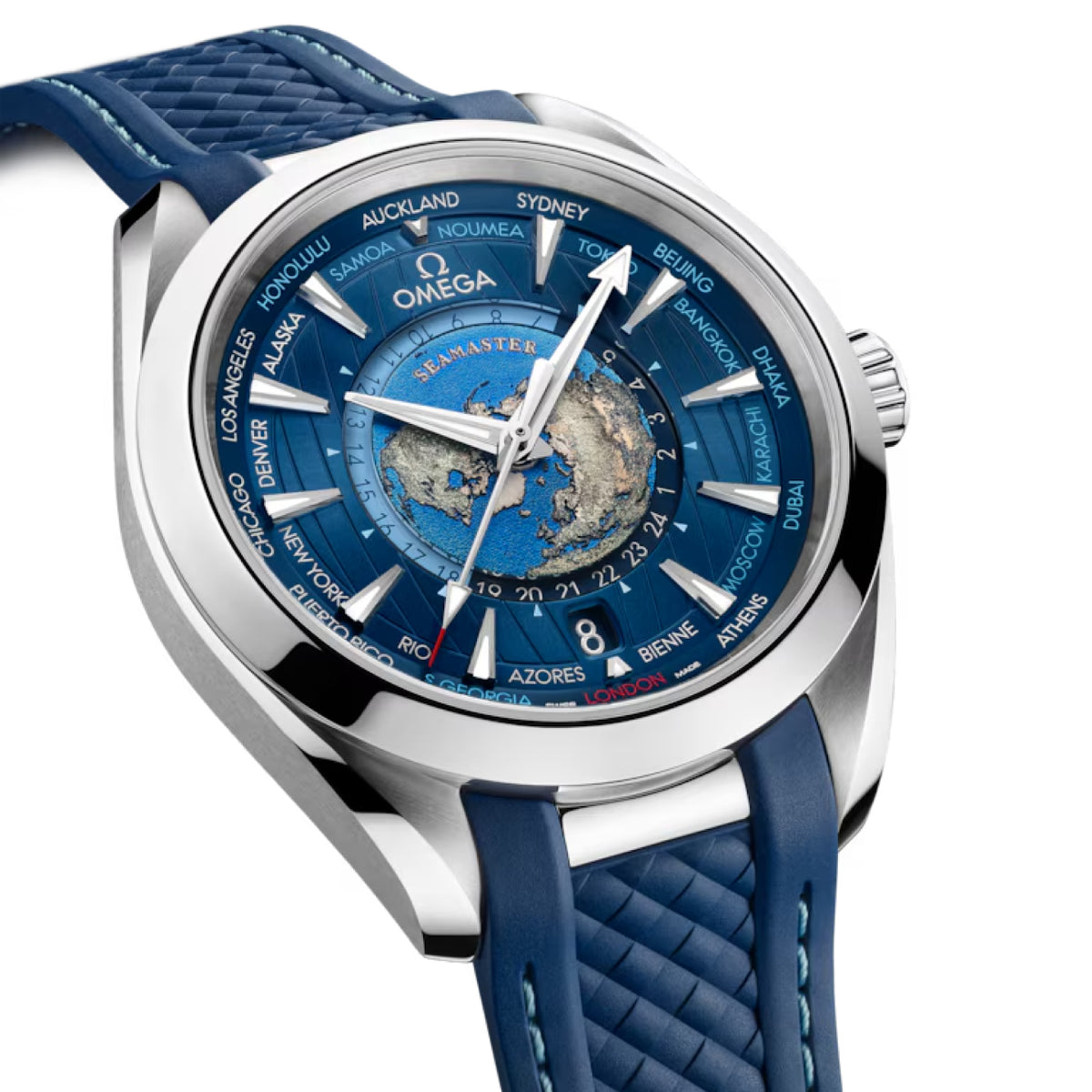 SEAMASTER AQUA TERRA 150M WORLD TIMER 43mm<br><font size=1pt>シーマスターアクアテラ 150m ワールドタイマー 43mm</font>