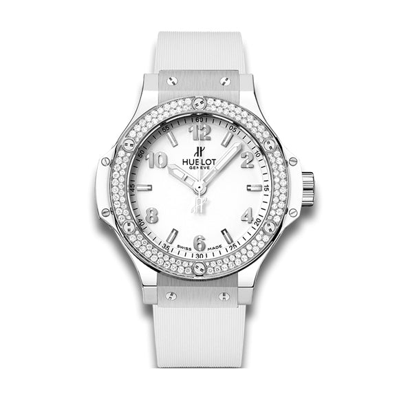BIG BANG ORIGNAL STEEL WHITE DIAMONDS 38mm<br><font size=1pt>ビッグ・バン オリジナル スチール ホワイト ダイヤモンド 38mm</font>