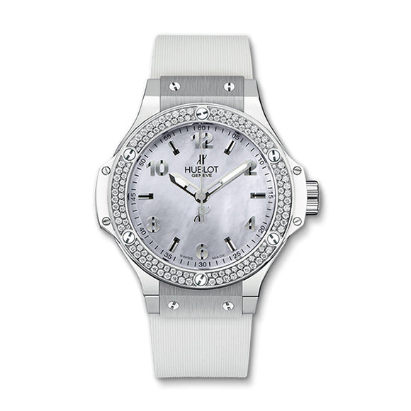 BIG BANG ALL WHITE DIAMOND MOTHER OF PEARL38mm<br><font size=1pt>ビッグ・バン オールホワイトダイヤモンド 38mm</font>