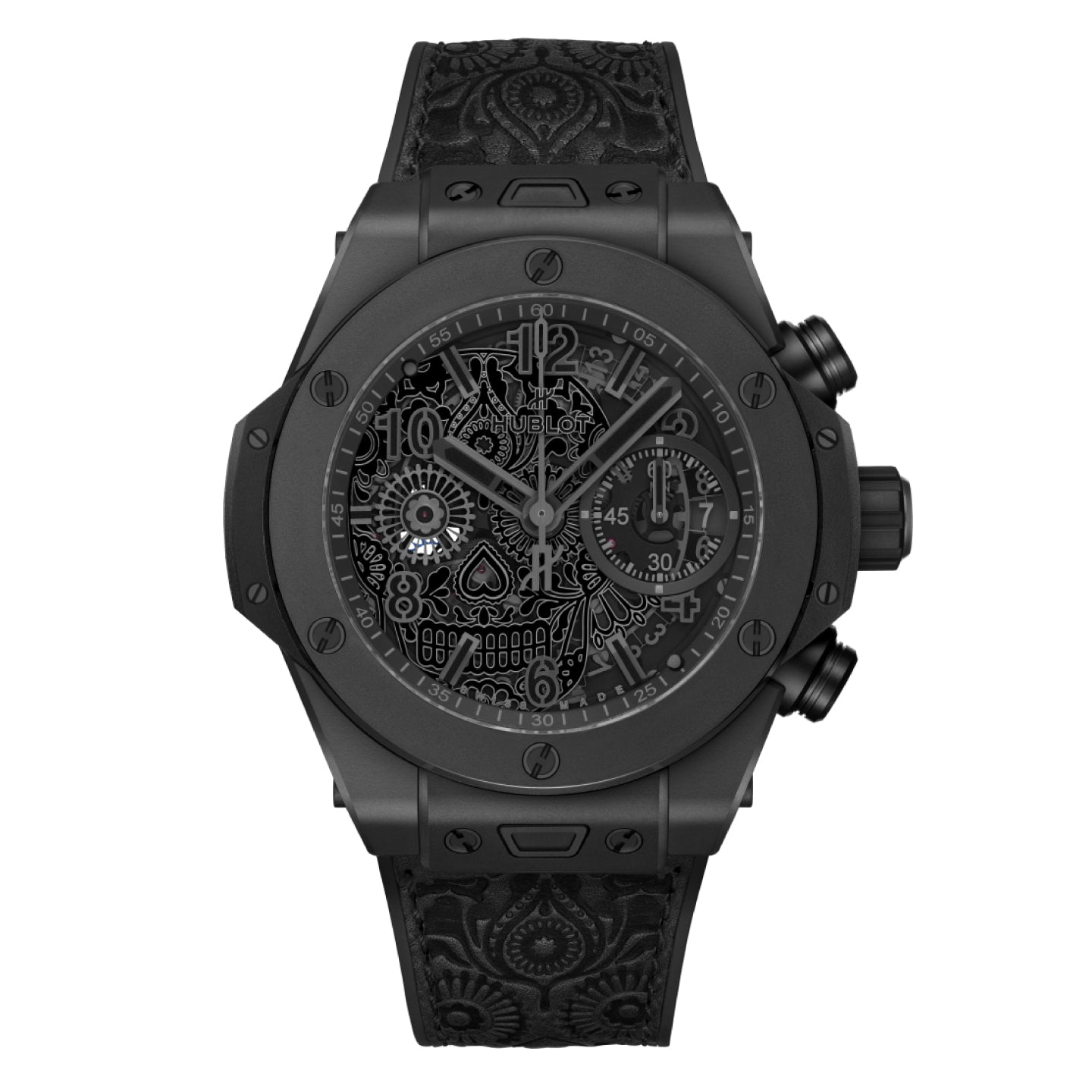 BIG BANG UNICO ALL BLACK CALAVERA 42 mm<br><font size=1pt>ビッグ・バン ウニコ オールブラック カラベラ</font>