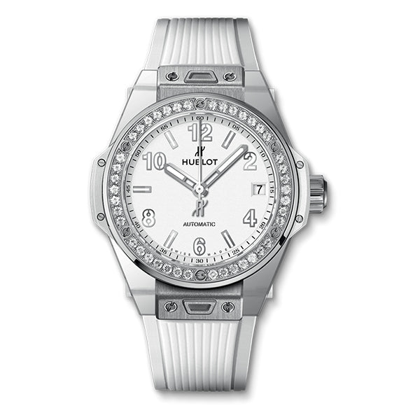 BIG BANG ONE CLICK STEEL WHITE DIAMONDS 33mm<br><font size=1pt>ビッグ・バン ワンクリック スチール ホワイトダイヤモンド 33mm</font>