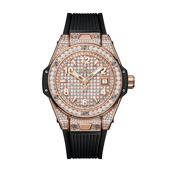 BIG BANG ONE CLICK<br>KING GOLD FULL PAVE 33mm<br><font size=1pt>ビッグ・バン ワンクリック キングゴールド フルパヴェ 33mm</font>