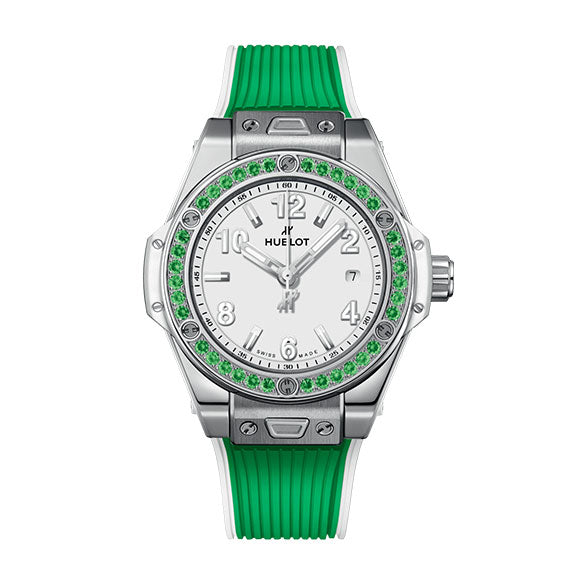 BIG BANG ONE CLICK<br>JOYFUL STEEL APPLE GREEN 33mm<br><font size=1pt>ビッグ・バン ワンクリック ジョイフル スチール アップルグリーン 33mm</font>