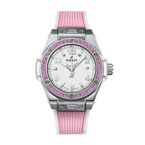 BIG BANG ONE CLICK<br>JOYFUL STEEL PINK 33mm<br><font size=1pt>ビッグ・バン ワンクリック ジョイフル スチール ピンク 33mm</font>