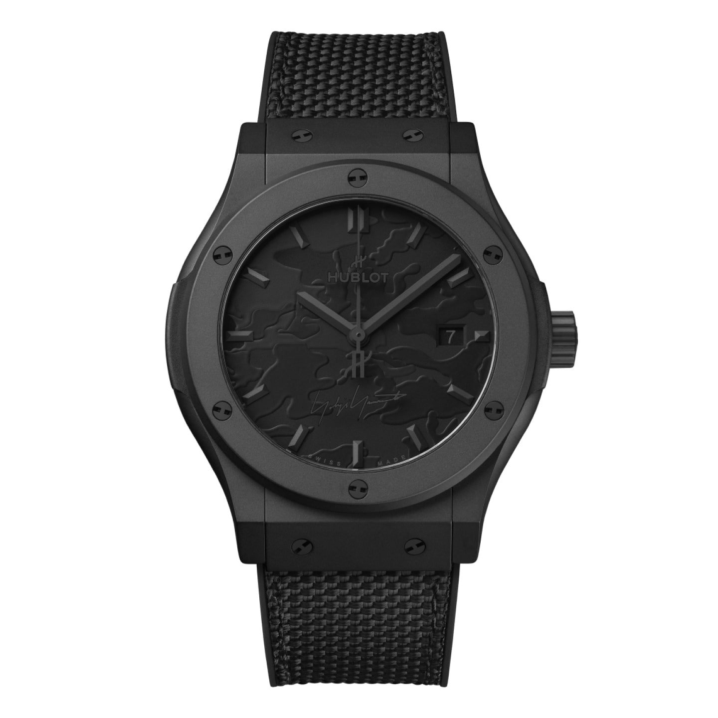 CLASSIC FUSION<br>YOHJI YAMAMOTO ALL BLACK CAMO 42mm<br><font size=1pt>クラシック・フュージョン ヨウジヤマモト オールブラック カモ 42mm</font>