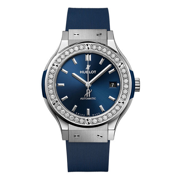 CLASSIC FUSION<br>TITANIUM BLUE DIAMONDS 38mm<br><font size=1pt>クラシック・フュージョン チタニウム ブルー ダイヤモンド 38mm</font>