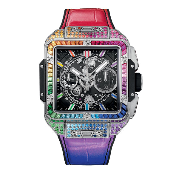 SQUARE BANG UNICO<br>TITANIUM RAINBOW 42mm<br><font size=1pt>スクエア・バン ウニコ チタニム レインボー 42mm</font>