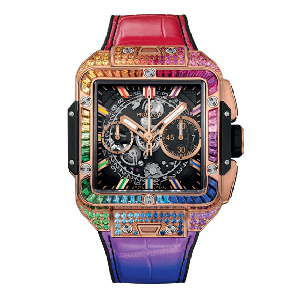 SQUARE BANG UNICO<br>KING GOLD RAINBOW 42mm<br><font size=1pt>スクエア・バン ウニコ キングゴールド レインボー 42mm</font>