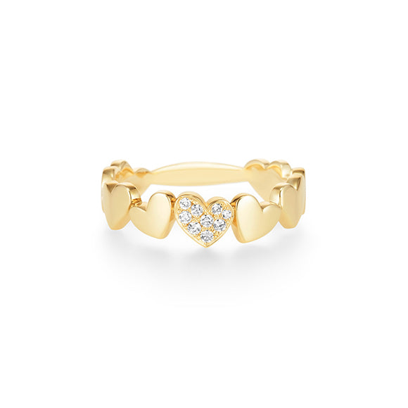 アンハートパヴェミディ リング