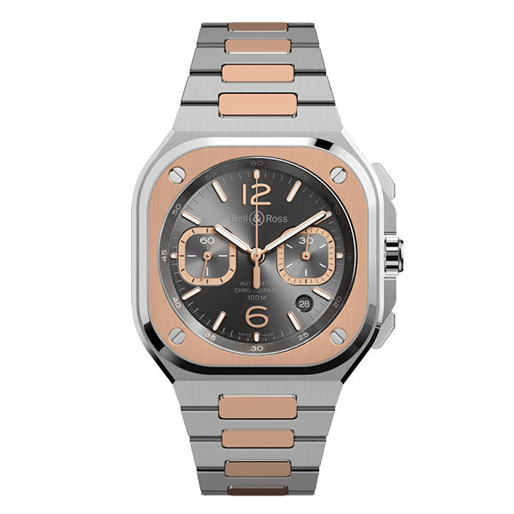 BR-05 CHRONO GREY STEEL & GOLD<br><font size=1pt>BR-05 クロノ グレーススチール&ゴールド</font>