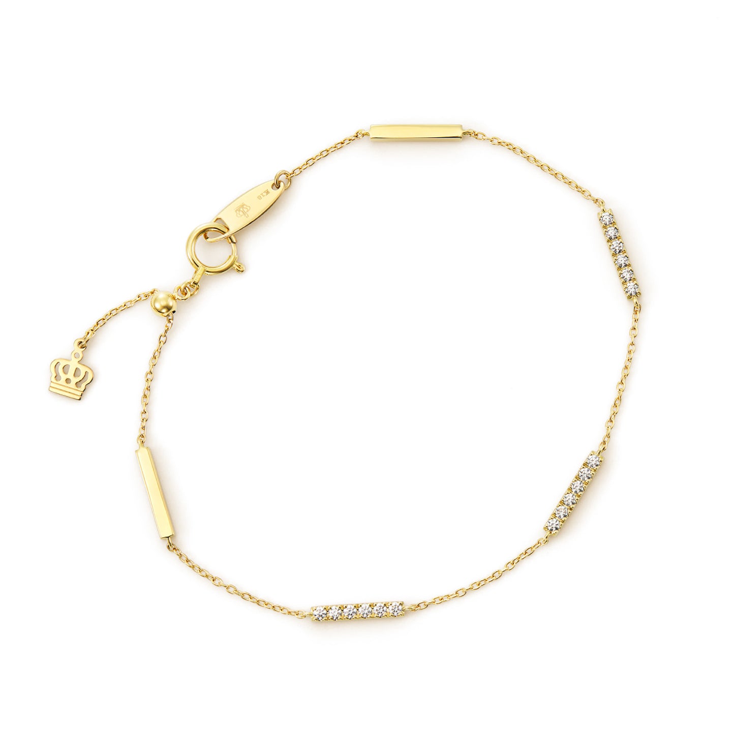 LINE K18YG DIAMOND BRACELET<br><font size=1pt>ライン K18イエローゴールド ダイヤモンドブレスレット</font>