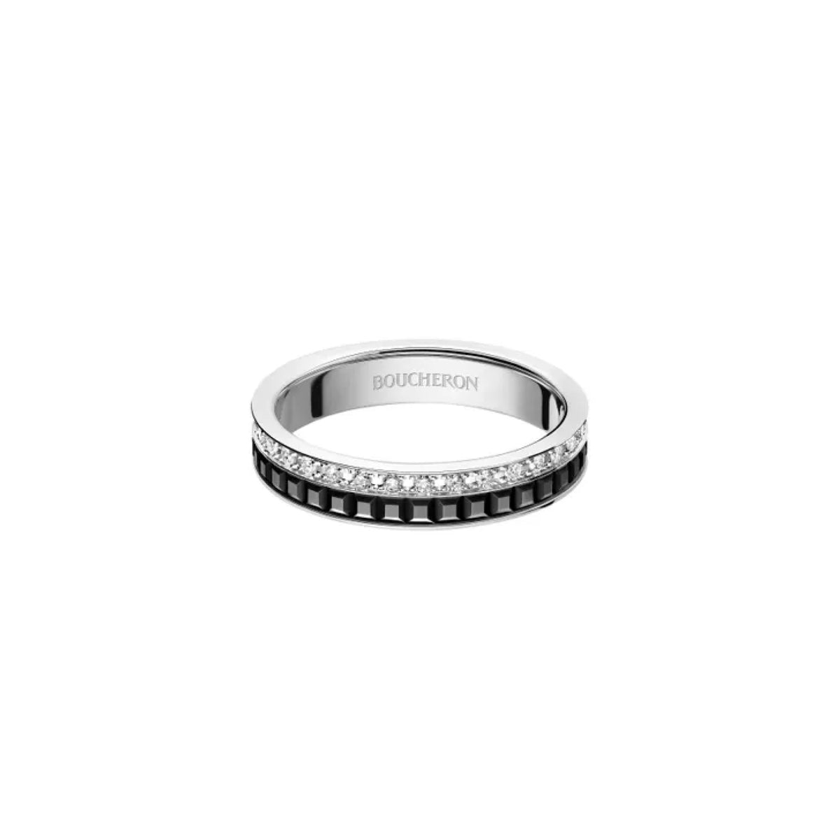 QUATRE BLACK EDITION WEDDING BAND BLACK EDITION<br><font size=1pt>キャトル ブラック ダイヤモンド リング ハーフ</font>