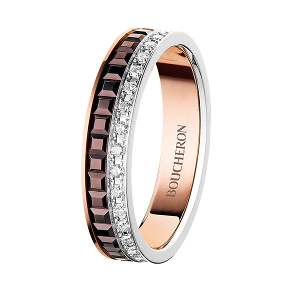 キャトル クラシック リング ハーフ ダイアモンド