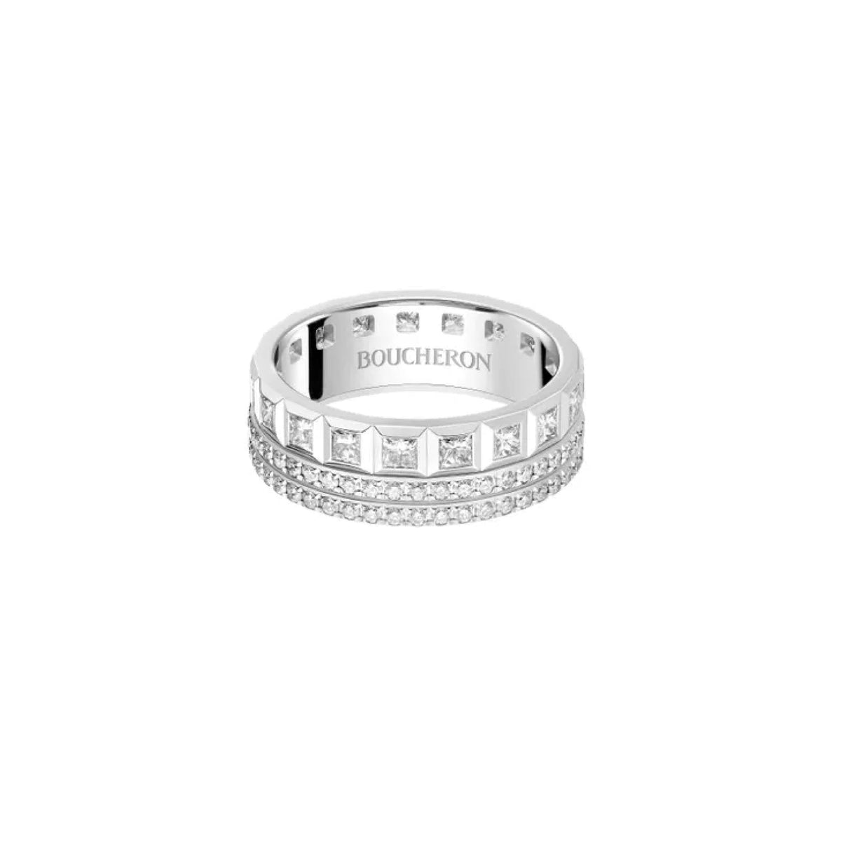 QUATRE RADIANT EDITION WEDDING BAND<br><font size=1pt>キャトル ラディアント フルパヴェ ダイヤモンド リング ハーフ</font>