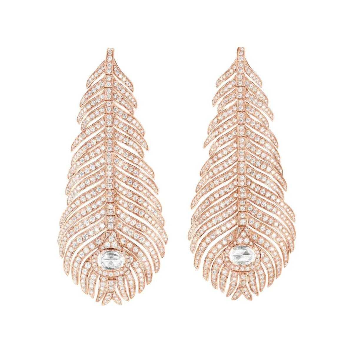 PLUME DE PAON PENDANT EARRINGS<br><font size=1pt>プリュム ドゥ パオン ペンダントイヤリング ラージ</font>
