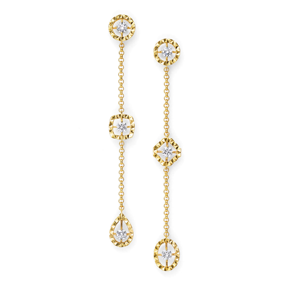 NINE SHAPES K18YG DIAMOND EARRING<br><font size=1pt>ナインシェイプス K18イエローゴールド ダイヤモンド ピアス</font>