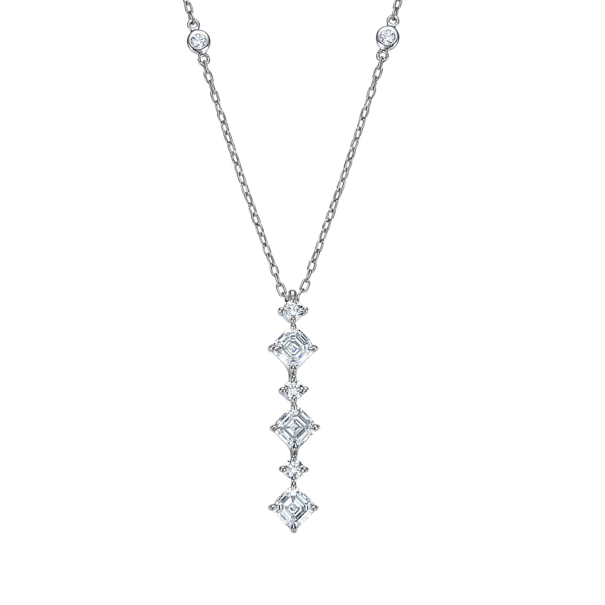 ROYAL ASSCHER CUT PLATINUM DIAMOND PENDANT<br><font size=1pt>ロイヤル・アッシャー・カット プラチナ ダイヤモンド ペンダント</font>