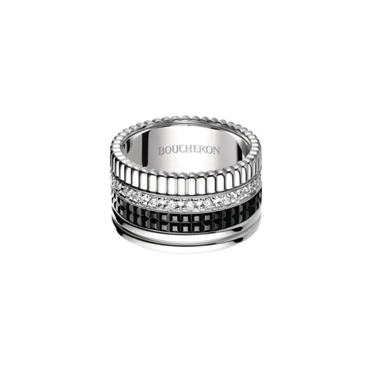 QUATRE BLACK EDITION LARGE RING<br><font size=1pt>キャトル ブラック ダイヤモンド リング ラージ</font>