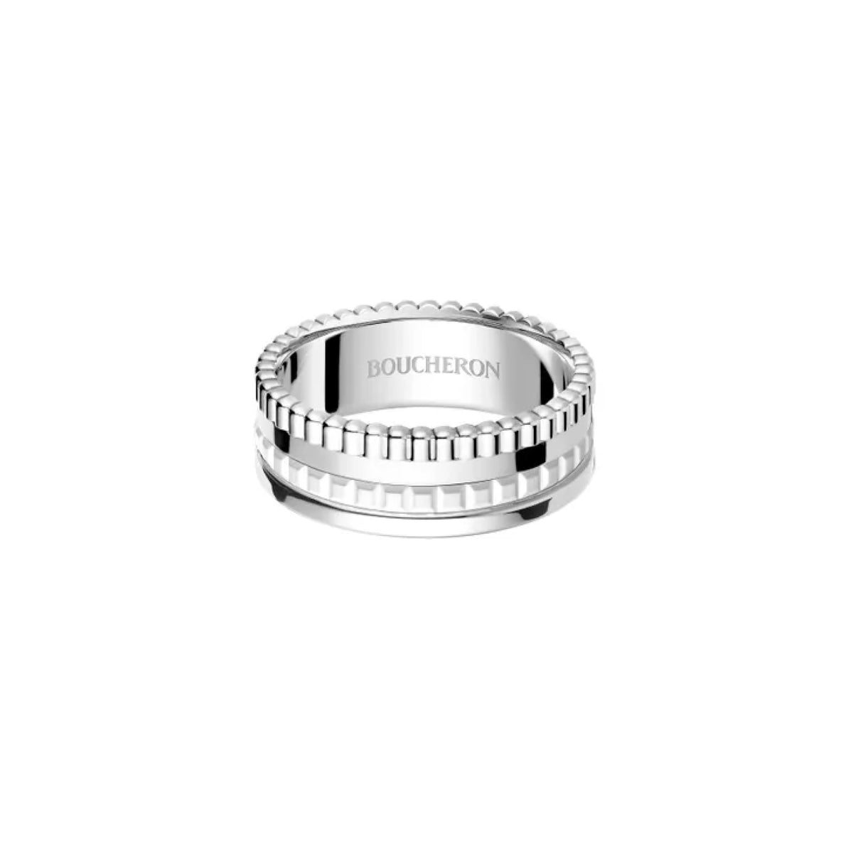 QUATRE DOUBLE WHITE EDITION SMALL RING<br><font size=1pt>キャトル ダブルホワイト リング スモール</font>