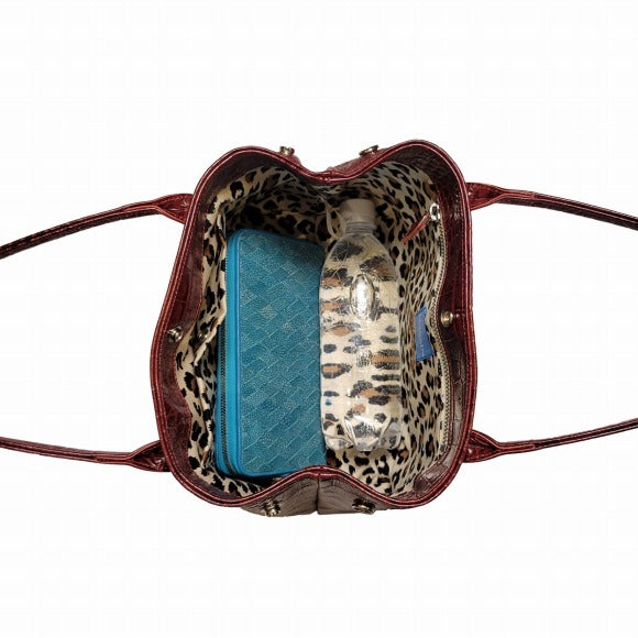 ポケットマン バッグ レッド/レオパード