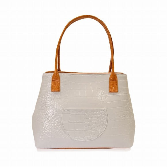 ポケットマン バッグ ホワイト/オレンジ/レオパード